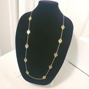 Ann Taylor Leaf Accent Drop Necklace drop is 18", Classic, Business